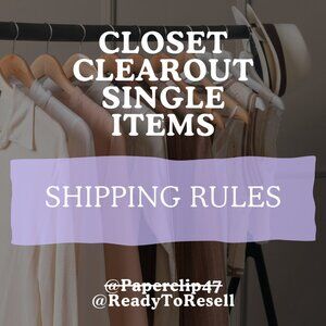 *SHIPPING RULES SINGLE ITEMS BUNDLING PLEASE READ ALL*